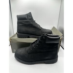 Timberland Boots Kids 6 Inch Black Premium Waterproof Boot Size 7